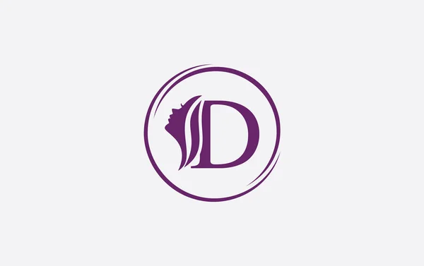 Güzellik Merkezi Saç Sanatı Logo Sembol Tasarım Vektörü Harfler Alfabeler — Stok Vektör