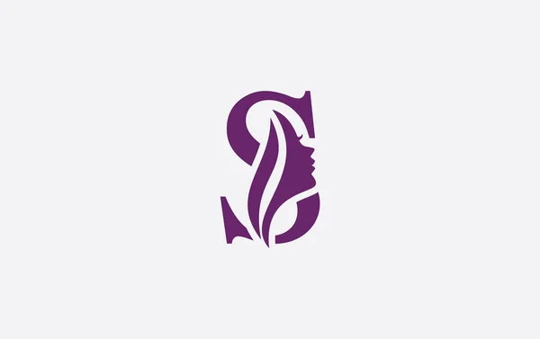 Spa Beleza Arte Cabelo Logotipo Símbolo Vetor Design Com Letras — Vetor de Stock