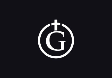 church and Christian logo design. Emblem with cross and holy bible. Christian sign logo and religious community sign vector letters