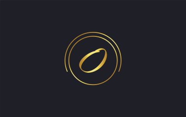 Circle icon letter and golden circle favicon vector and luxury golden symbol icon