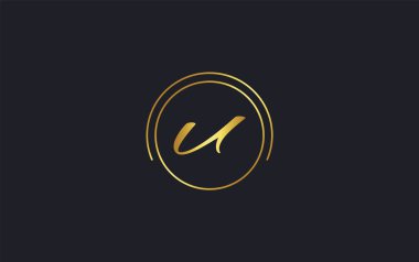 Circle icon letter and golden circle favicon vector and luxury golden symbol icon