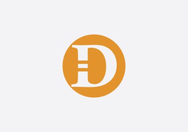 Colorful circle logo and circle favicon vector. Simple circle monogram vector and flat icon symbol with letter