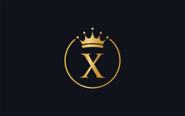 Royal vintage golden jewel crown vector and gold crown logo, art and symbol with the letter and alphabets. Letter and alphabets vector logo designing