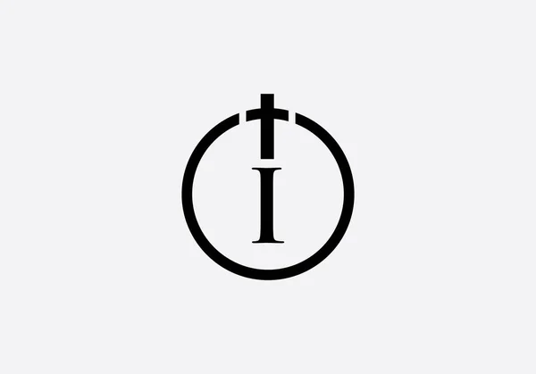 Church Christian Logo Design Emblem Cross Holy Bible Christian Sign — Stok Vektör
