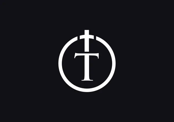 Kyrka Och Kristen Logotyp Design Emblem Med Kors Och Helig — Stock vektor