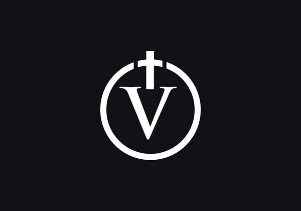 Church Christian Logo Design Emblem Cross Holy Bible Christian Sign — Stockvektor