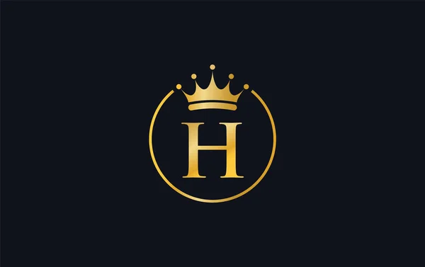 Royal Vintage Golden Jewel Crown Vector Gold Crown Logo Art — Stockvektor