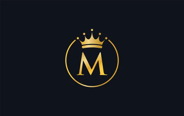 Royal Vintage Golden Jewel Crown Vector Gold Crown Logo Art — Vettoriale Stock