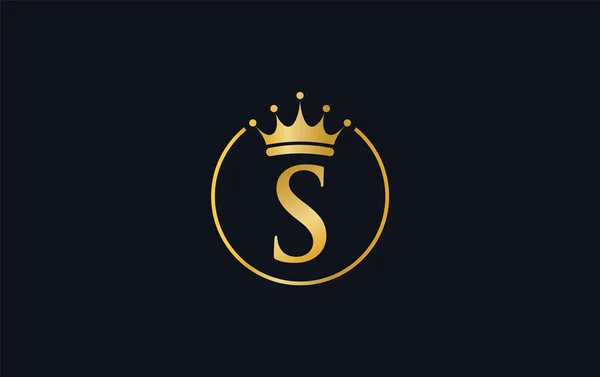 Royal Vintage Gouden Juweel Kroon Vector Gouden Kroon Logo Kunst — Stockvector