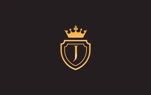 Crown Shield Icons Royal Luxury Symbol Design Vector King Queen — Vector de stock