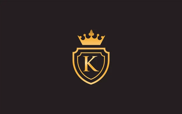 Crown Shield Icons Royal Luxury Symbol Design Vector King Queen — 스톡 벡터
