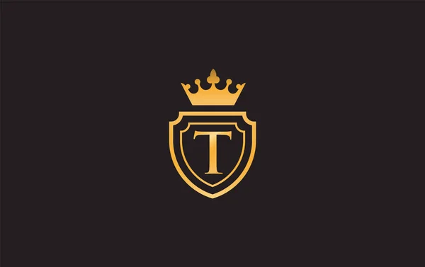 Crown Shield Icons Royal Luxury Symbol Design Vector King Queen — Stock vektor