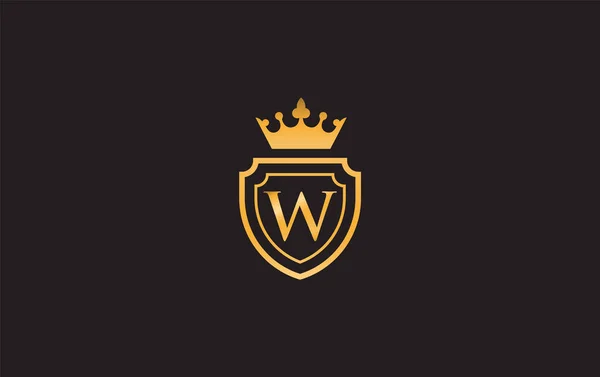 Crown Shield Icons Royal Luxury Symbol Design Vector King Queen — Archivo Imágenes Vectoriales