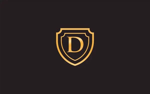 Protection Double Shield Logo Design Vector Your Brand Business Letters — Stok Vektör