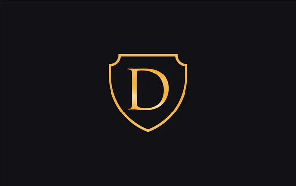Símbolo Proteção Escudo Design Vetorial Monograma Escudo Luxo Real Escudo —  Vetores de Stock