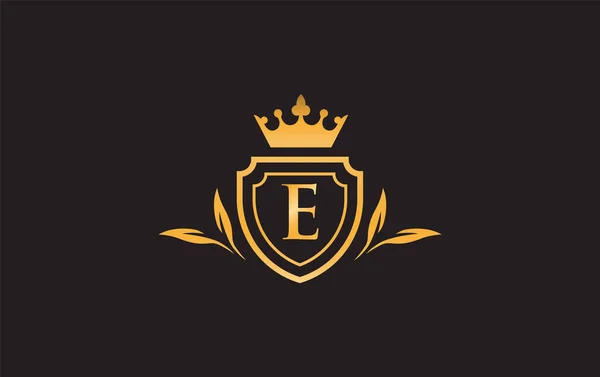 Crown Vector Shield Symbol Icon Royal Luxury Shield Monogram Vector — Wektor stockowy