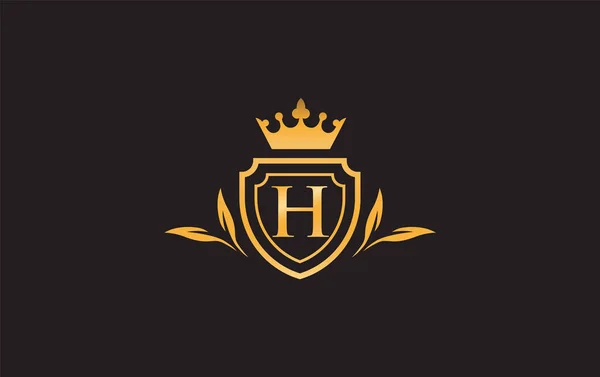 Crown Vector Shield Symbol Icon Royal Luxury Shield Monogram Vector — Image vectorielle
