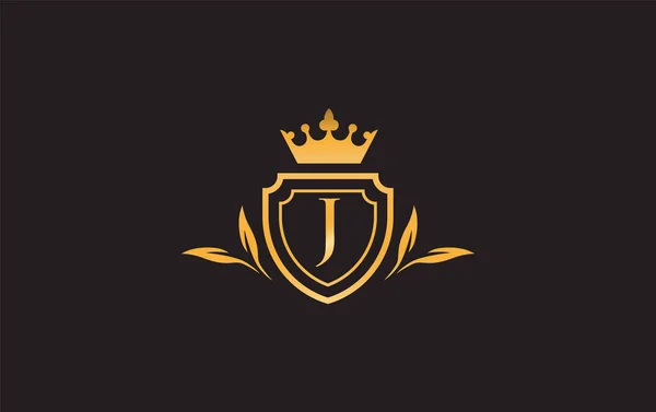 Crown Vector Shield Symbol Icon Royal Luxury Shield Monogram Vector — Stockový vektor