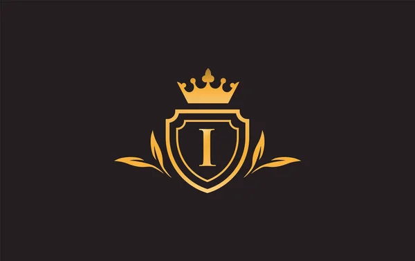 Kronen Vektor Und Schild Symbol Symbol Und Königlicher Luxus Schild — Stockvektor
