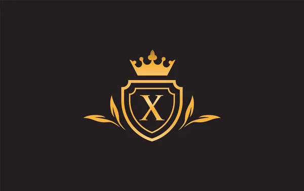 Kronen Vektor Und Schild Symbol Symbol Und Königlicher Luxus Schild — Stockvektor