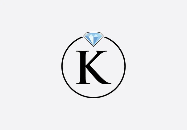 Diamond Jewellery Logo Diamond Logotype Circle Jewelry Icon Design Vector — Stockový vektor