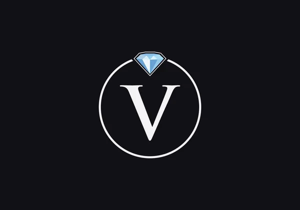 Diamond Jewellery Logo Diamond Logotype Circle Jewelry Icon Design Vector — Stockvektor