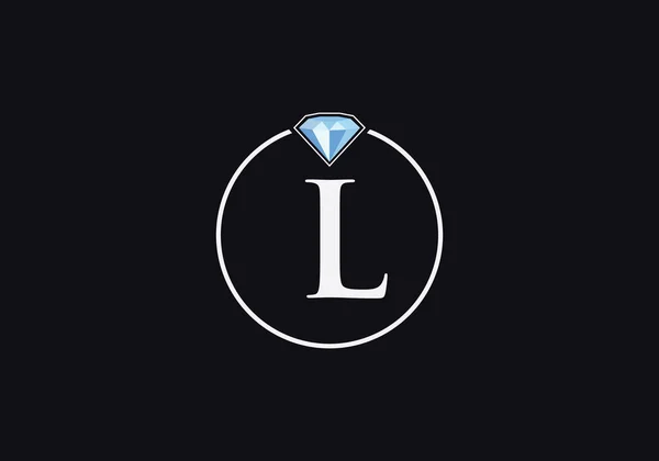 Diamond Jewellery Logo Diamond Logotype Circle Jewelry Icon Design Vector — Stock vektor