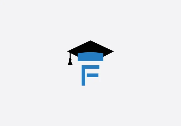 Academic Education Symbol Student Hat Logo Education Cap Monogram Graduation — Image vectorielle