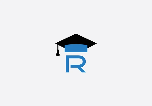 Academic Education Symbol Student Hat Logo Education Cap Monogram Graduation —  Vetores de Stock
