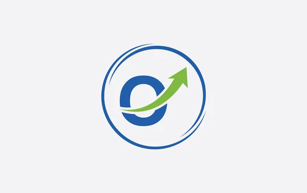 Vetor Ícone Seta Crescimento Design Logotipo Financeiro Com Letra Alfabeto — Vetor de Stock