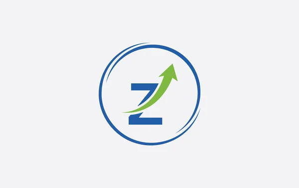 Growth Arrow Icon Vector Financial Logo Design Letter Alphabet — ストックベクタ