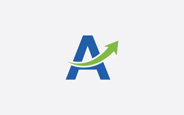 Growth Arrow Icon Vector Financial Logo Design Letter Alphabet — 스톡 벡터