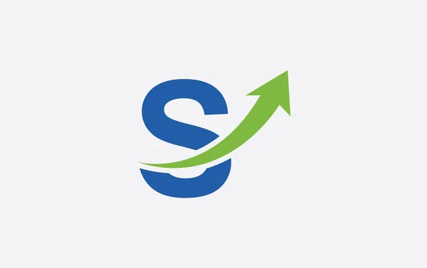 Vetor Ícone Seta Crescimento Design Logotipo Financeiro Com Letra Alfabeto —  Vetores de Stock