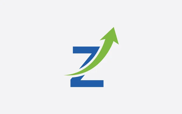 Growth Arrow Icon Vector Financial Logo Design Letter Alphabet — Vettoriale Stock