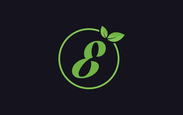Fresh nature leaf and healthy logo design vector with the letter and alphabets. Green leaf and eco logo icon design