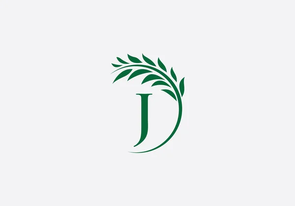 Лорел Венок Зеленый Лист Логотип Винтажный Дизайн Пшеницы Логотип Вектор — стоковый вектор