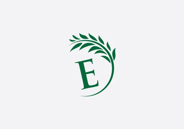 Лорел Венок Зеленый Лист Логотип Винтажный Дизайн Пшеницы Логотип Вектор — стоковый вектор