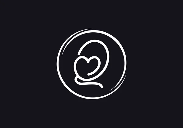 Heart Sign Text Heart Sign Letter Love Font Circle Sign — Stockový vektor