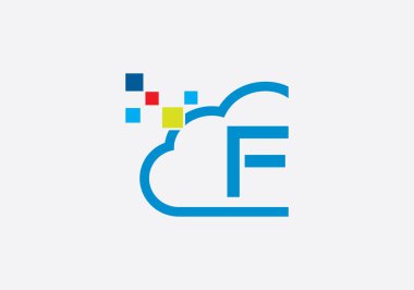 Bulut teknolojisi logosu ve Cloud Tech monogramı Şablon, bilim ve teknoloji logosu.