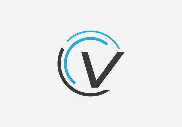 Technologie Und Technologie Verbinden Kreis Logo Design Vektor Mit Alphabet — Stockvektor