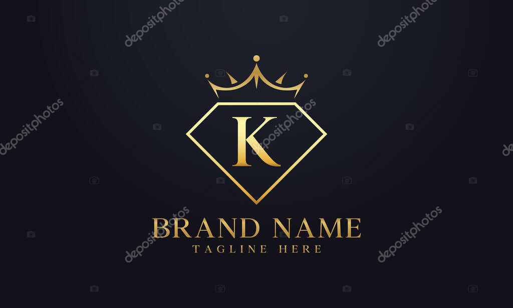 Diamond crown vector. Luxury queen logo for jewellery icon vector download symbol letter