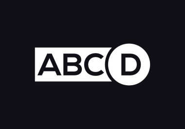 ABCD ilk harf logo kombinasyonu ile yaratıcı modern iş tipografi vektörü şablonu.