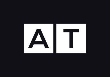 ATA Harf Logosu Tasarım Vektör Şablonu. Soyut Harf ATA Logo Tasarımı