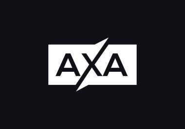 İlk Harf AXA Logo Şablon Vektör Tasarımı. Yaratıcı Soyut Harf AXA Logo Tasarımı