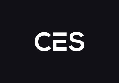 CES Logo Tasarım Vektör Şablonu. Soyut Harf CES Bağlı Logo