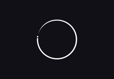 I harfi logo şablonu vektör resmetme tasarımı. Çember vektör logo şablonu