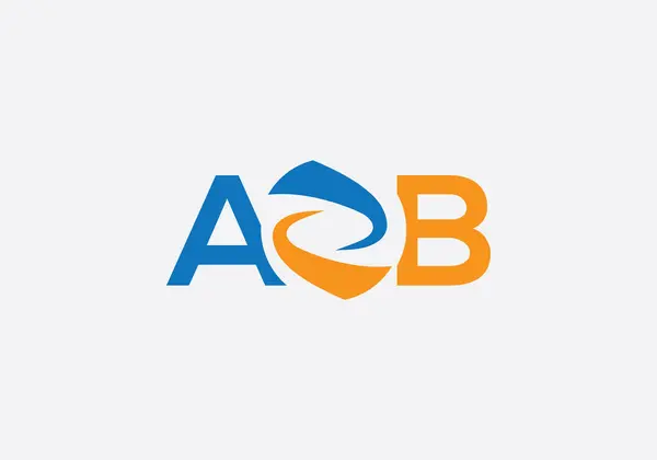 ASB Harf Logosu Tasarım Vektör Şablonu. Soyut Harf ASB Bağlı Logo