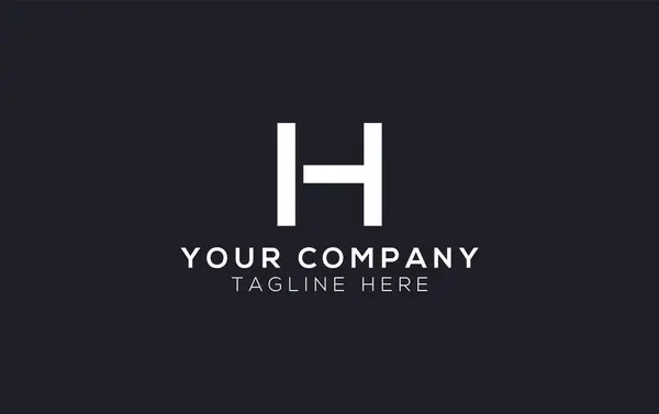Basit harf H düz logo tasarım vektörü