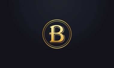 ilk harf b logo tasarım şablonu