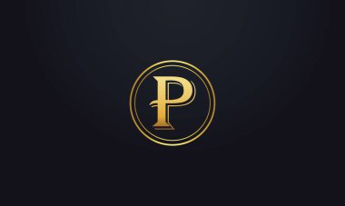 p başlangıç harfi p logo tasarım şablonu